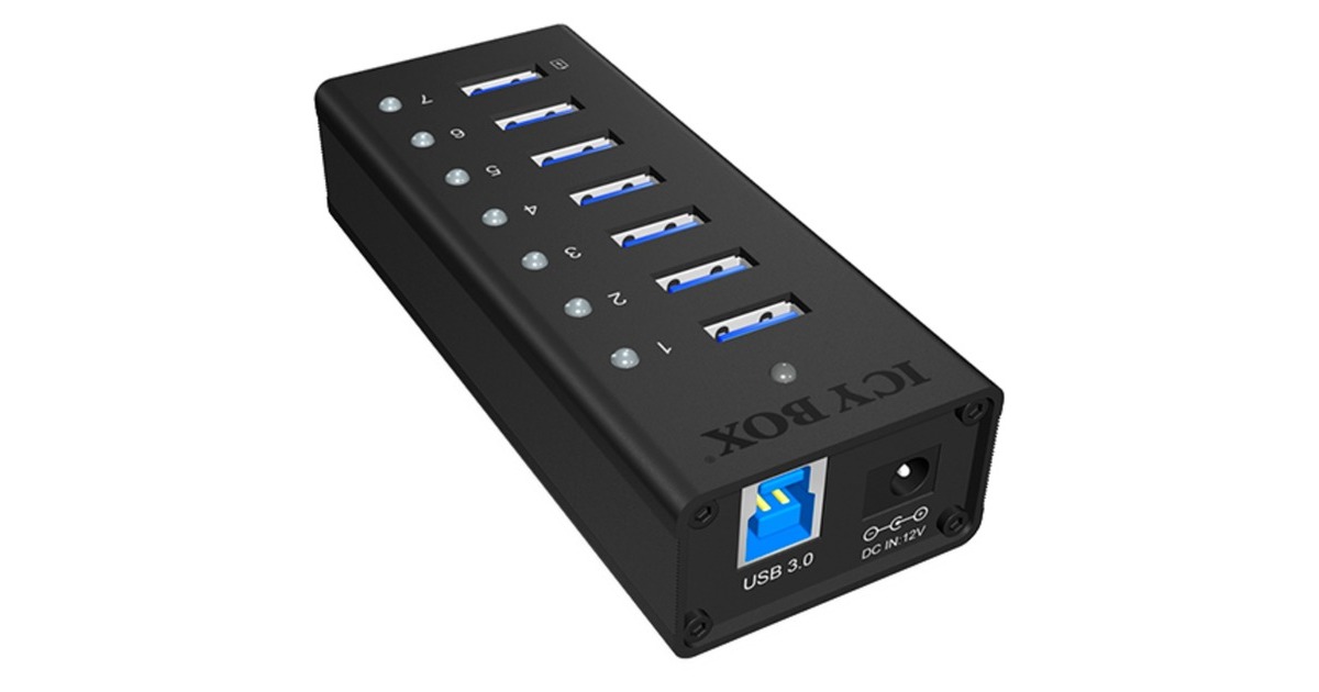 ICY BOXIB-AC618 usb-hub  (7x USB-A 3.2 (5 Gbit/s), USB charge port)