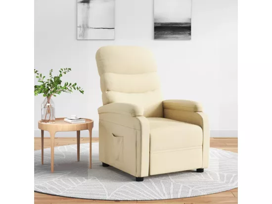 Fauteuil inclinable Crème Tissu