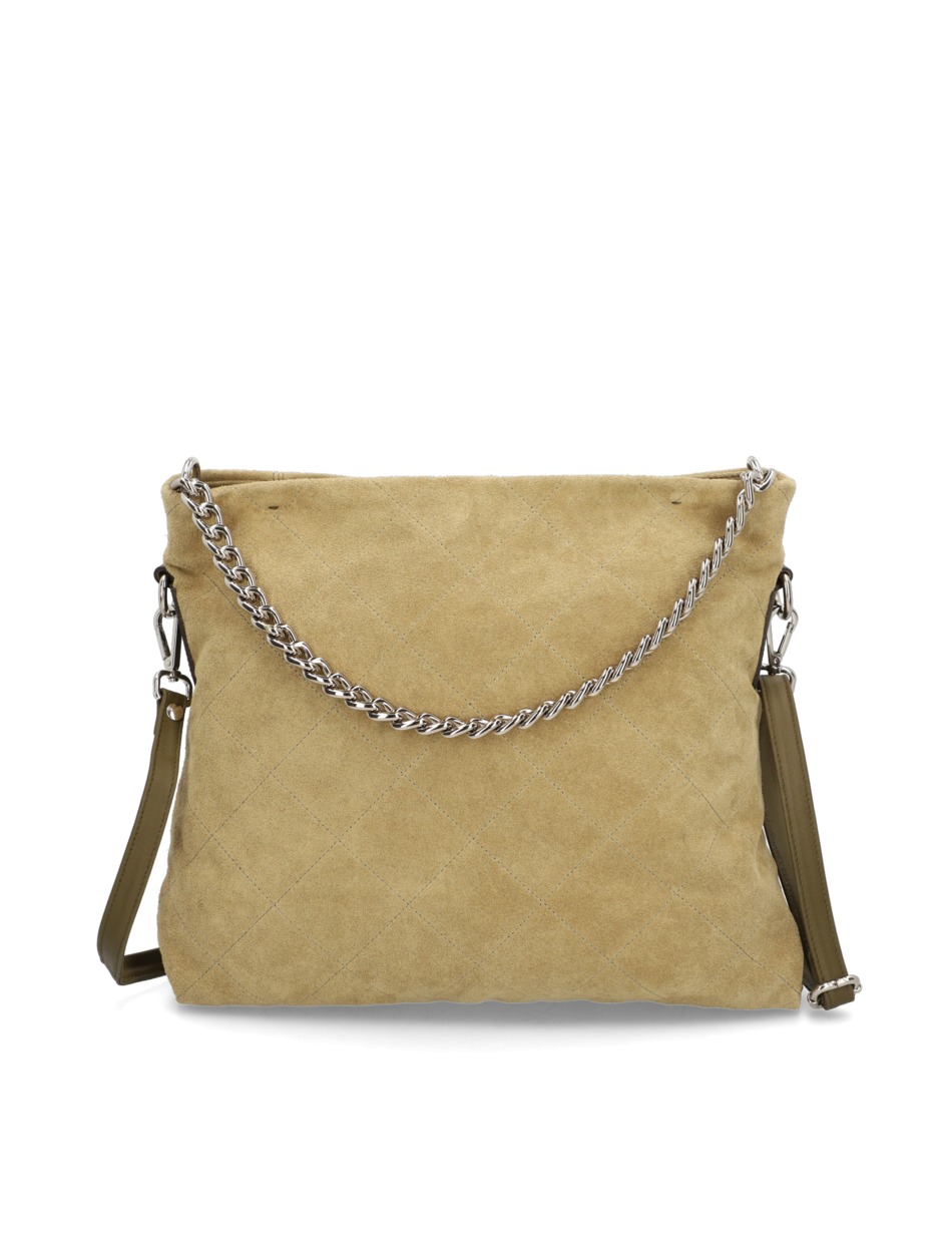 Veloursleder Hobo Bag