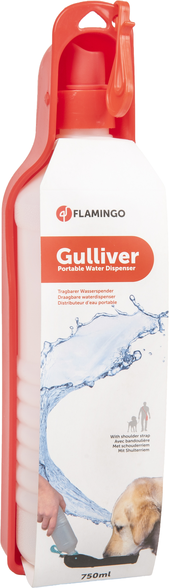 Flamingo f-512287 - Bouteille Gourde avec Gamelle Intégrée pour Chiens
