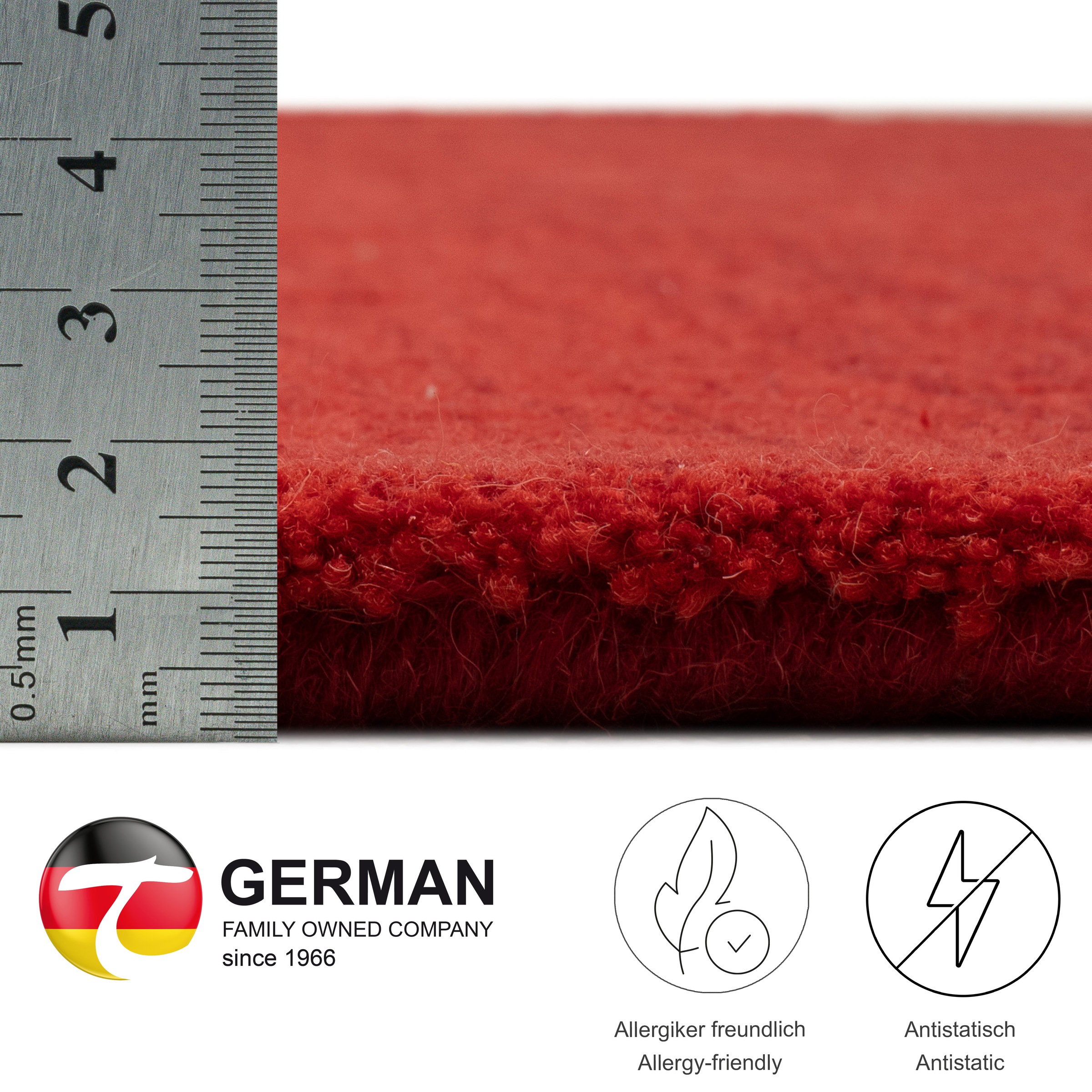 THEKO Wollteppich »Wool Comfort« rechteckig 14 mm Höhe Handweb Teppich, reine Wolle, handgewebt, brilliante Farben, Scandi