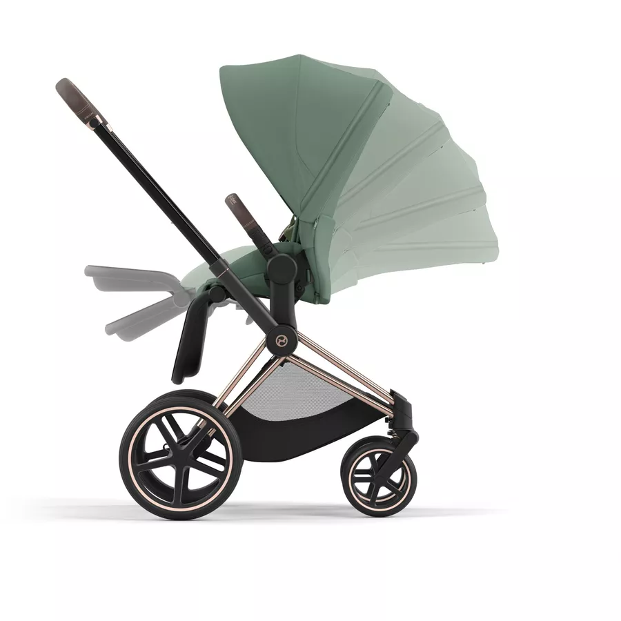 cybex PLATINUM Kombikinderwagen New Priam Priam Rosegold Leaf Green