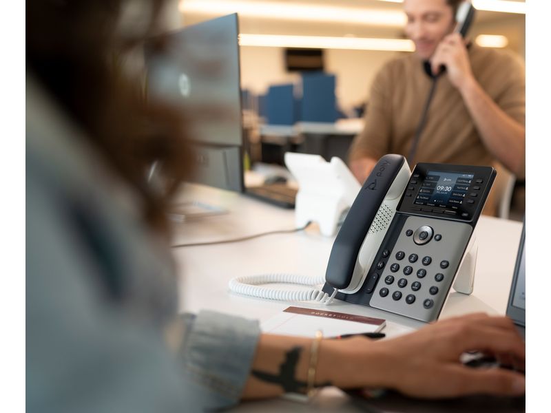 HP Tischtelefon Poly Edge E300 Grau/Schwarz/Weiss Ein Telefon für hohe Ansprüche