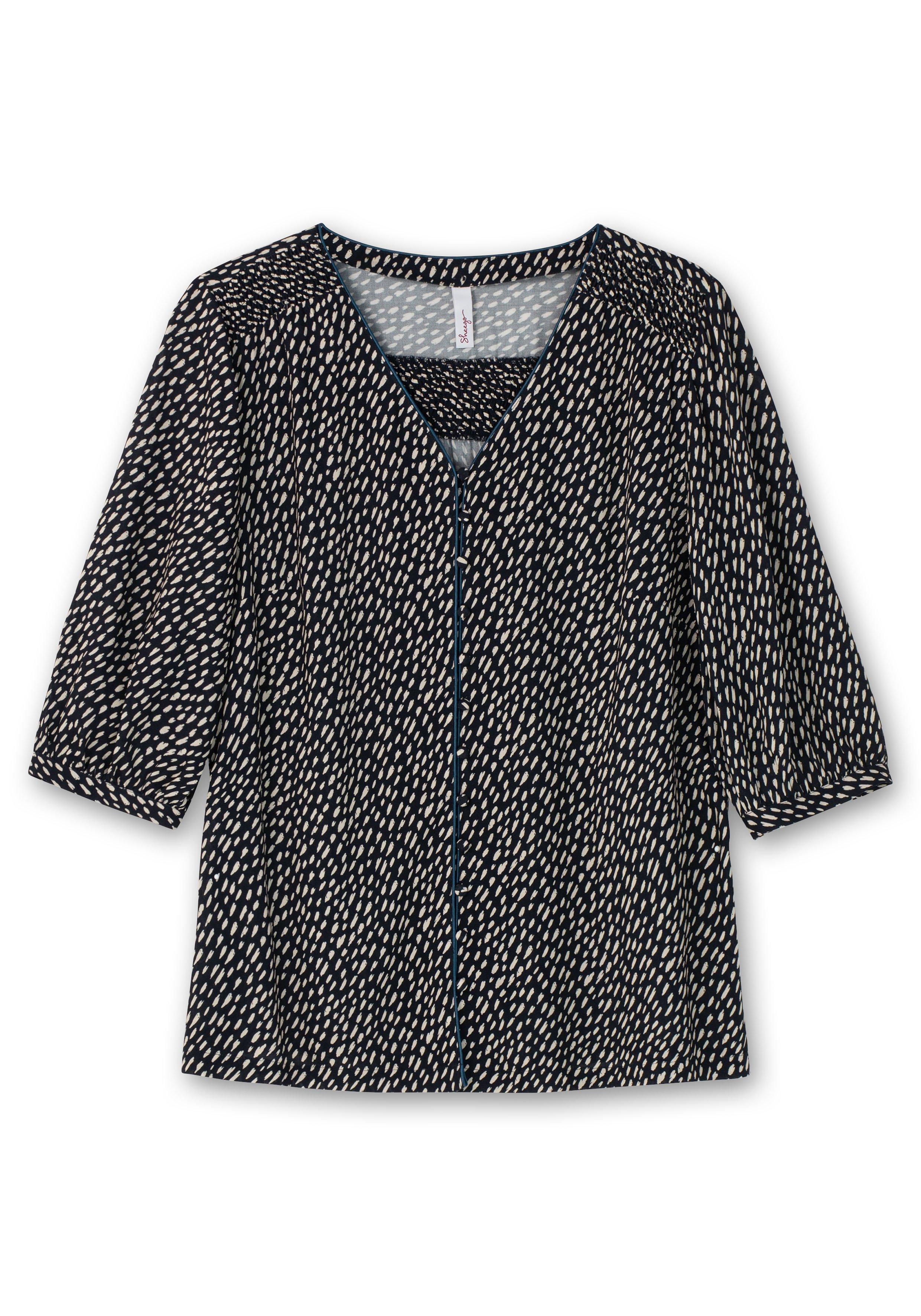 Bluse in Petite Passform, mit Alloverdruck