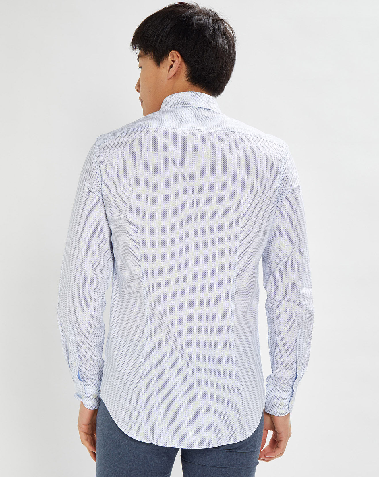Tommy Hilfiger Chemise regular fit Popeline imprimée bleu/blanc