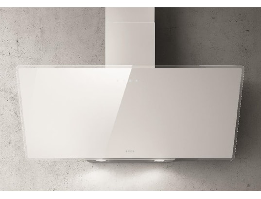 ELICA - Hotte decorative murale SHIRE WH/A/90 Inclinée Verre Blanc 90 cm