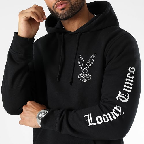 Sweat Capuche Angry Bugs Bunny Noir Blanc