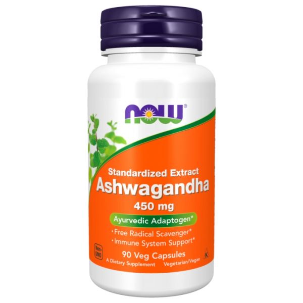 Now Ashwagandha 450mg 90 Cápsulas Vegetais
