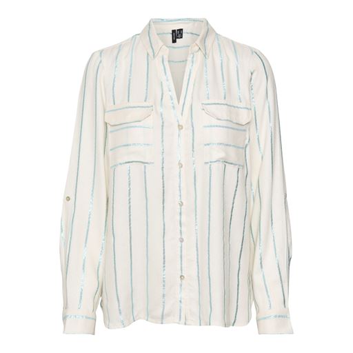 Vero Moda Hana Skjorte, Cloud Dancer/Little Boy Blue, S