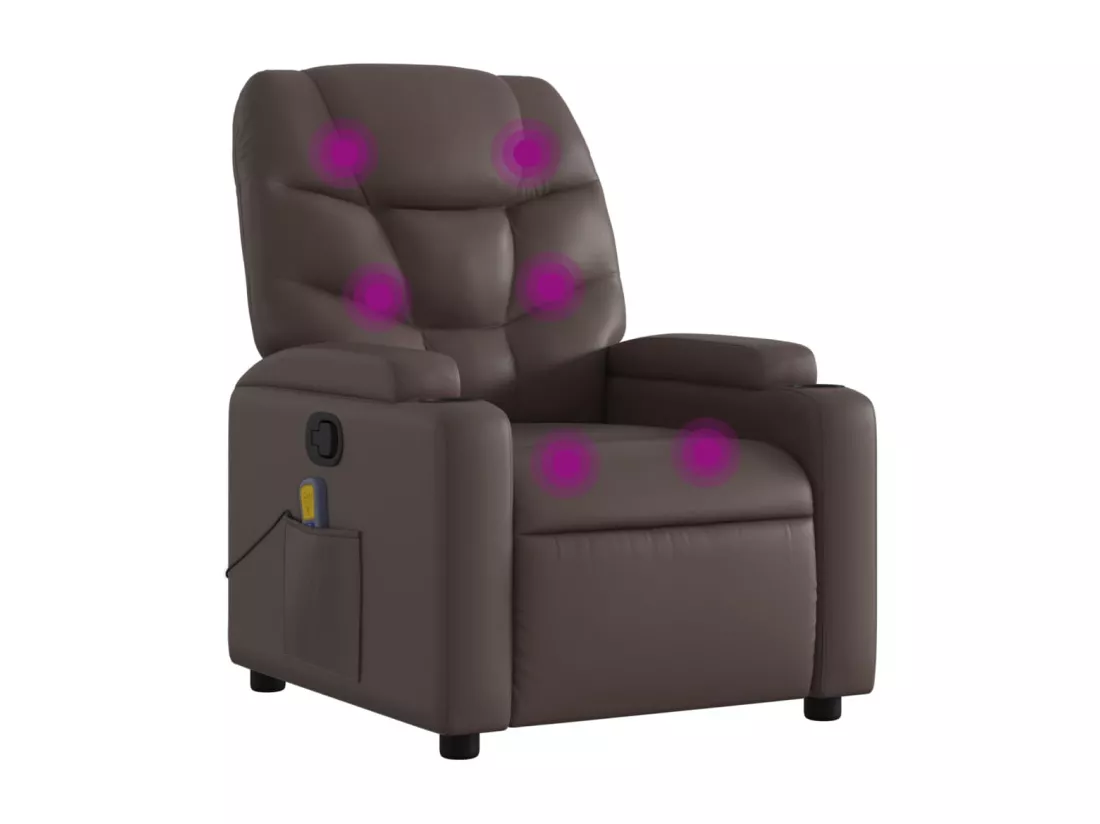 Fauteuil de massage inclinable Marron Similicuir