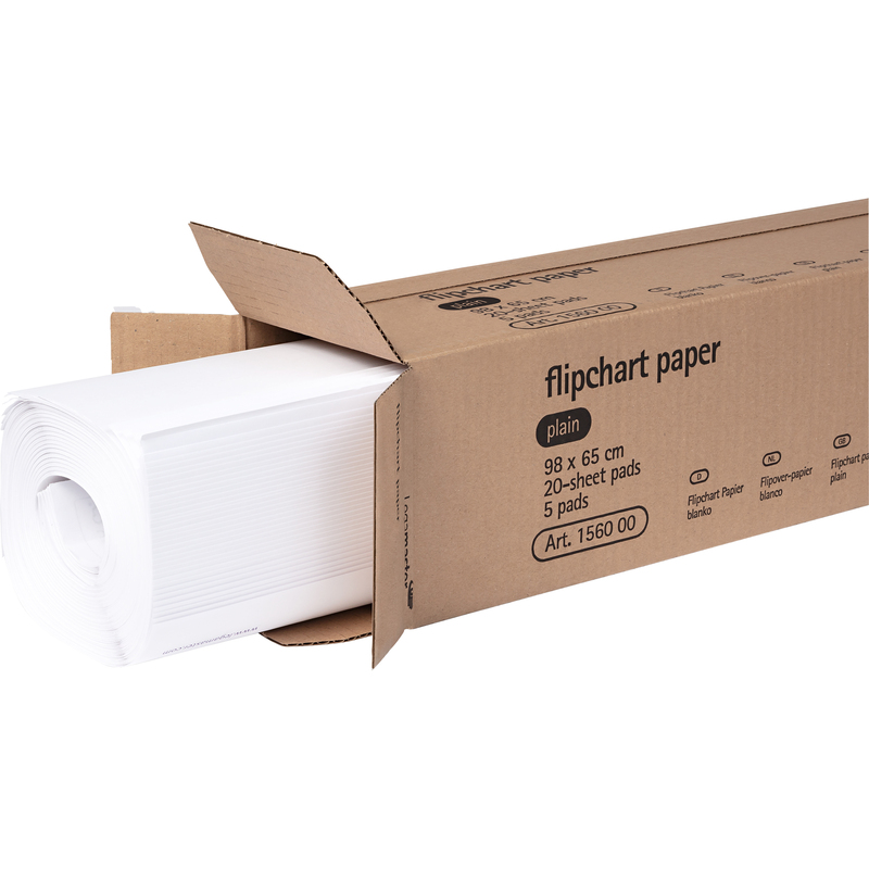 Legamaster Flipchartblock, 5 Stück, 65 x 98 cm, blanco