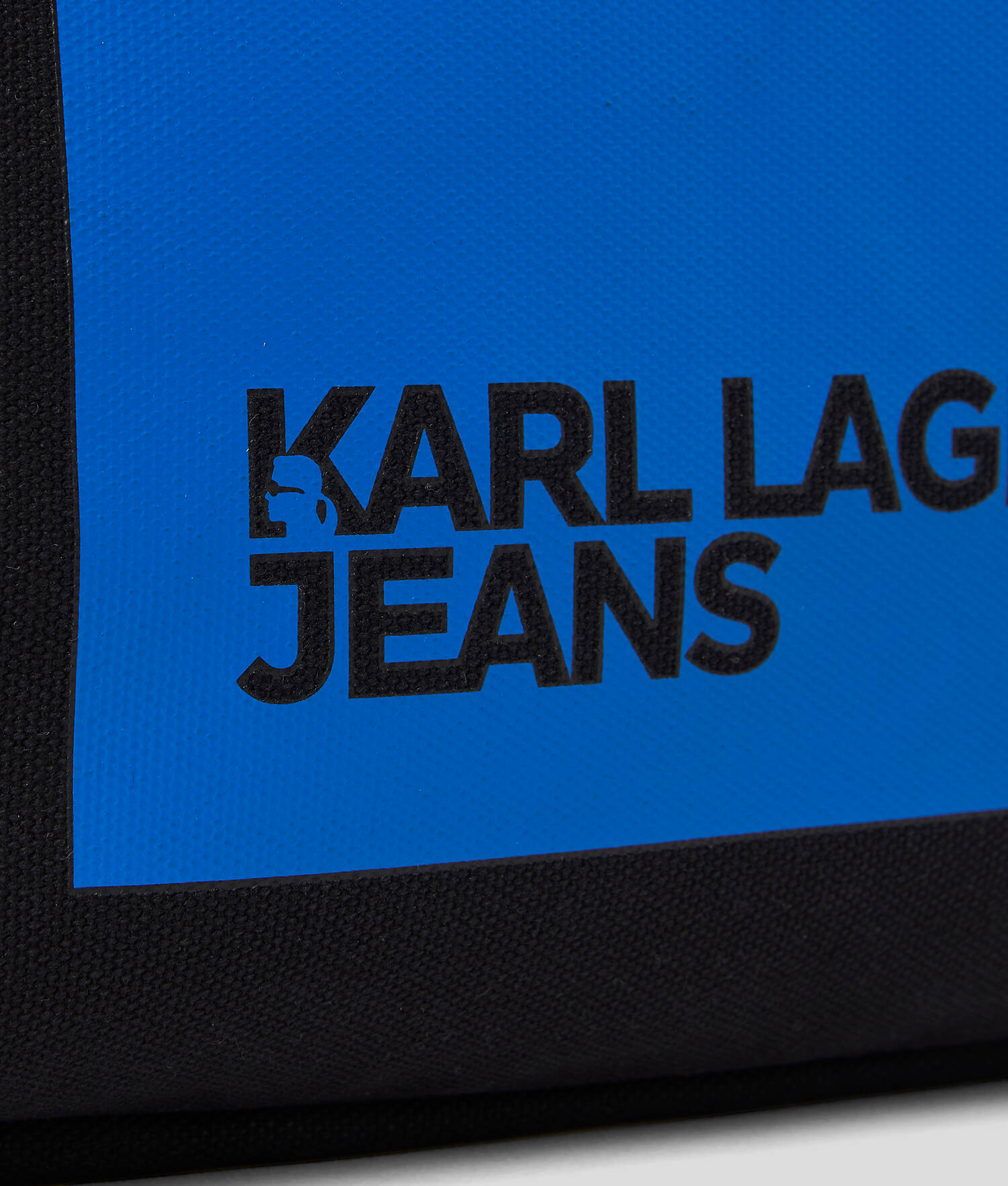 CABAS EN TOILE AVEC EMPIÈCEMENT À LOGO KLJ