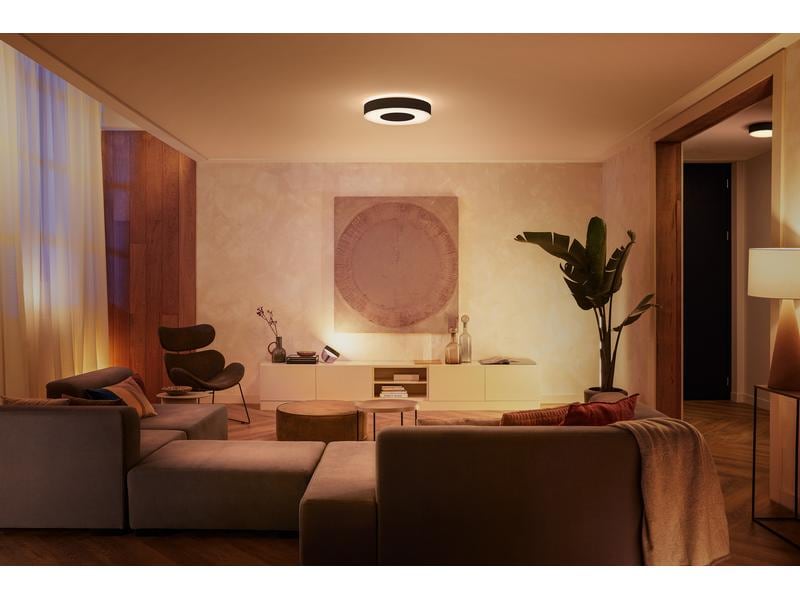 Philips Hue White & Col. Amb. Infuse Deckenleuchte L schwar Deckenlampe steuerbar mit Philips Hue