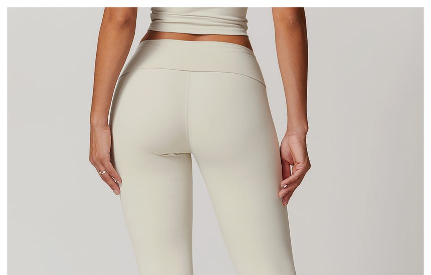Skinniano - Laag uitlopende yogabroek met effen taille