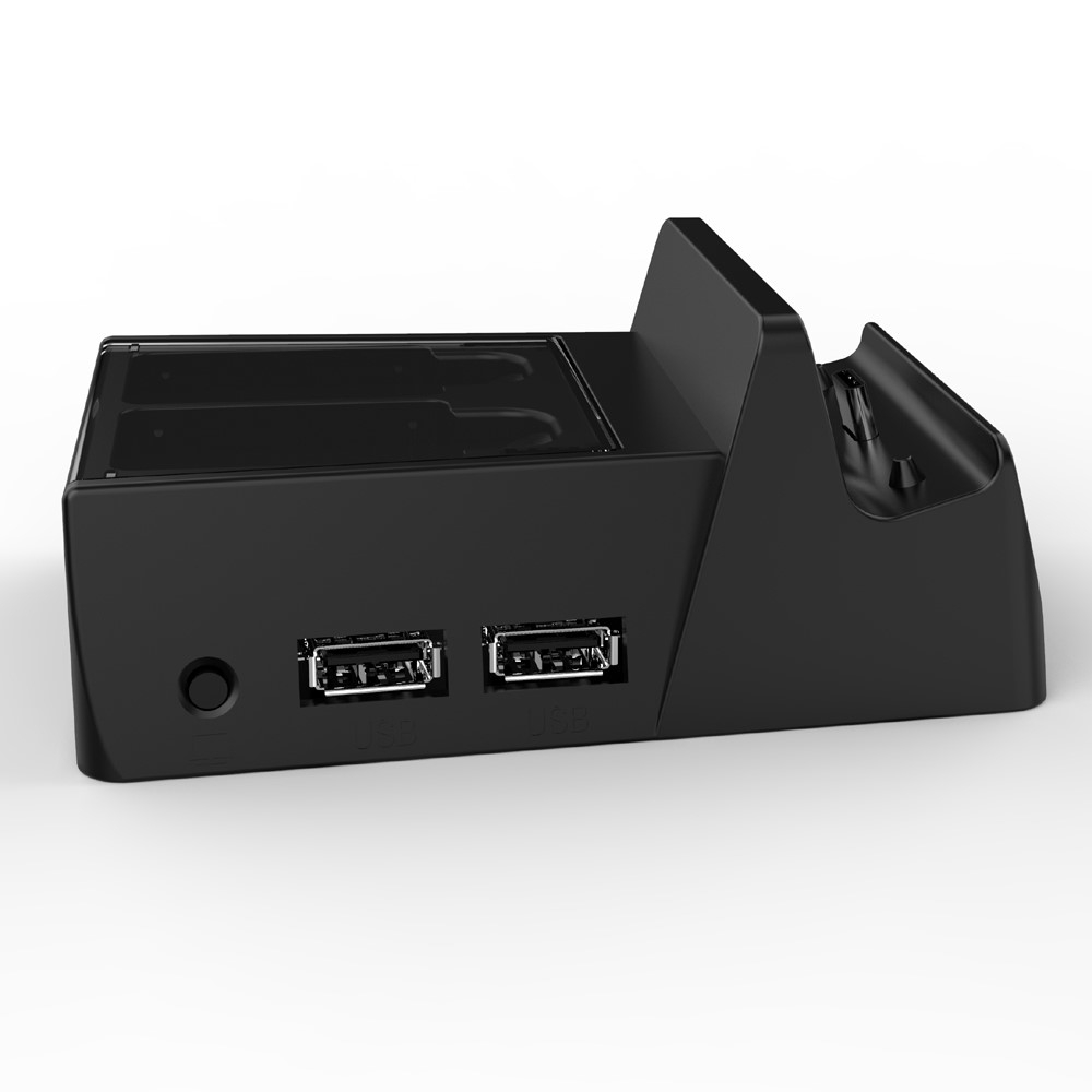 Ladegerät Dockingstation Charging Dock für Nintendo Switch mit Spiele Aufbewahrungsfach und HDMI / USB C / 3x USB - Schwarz