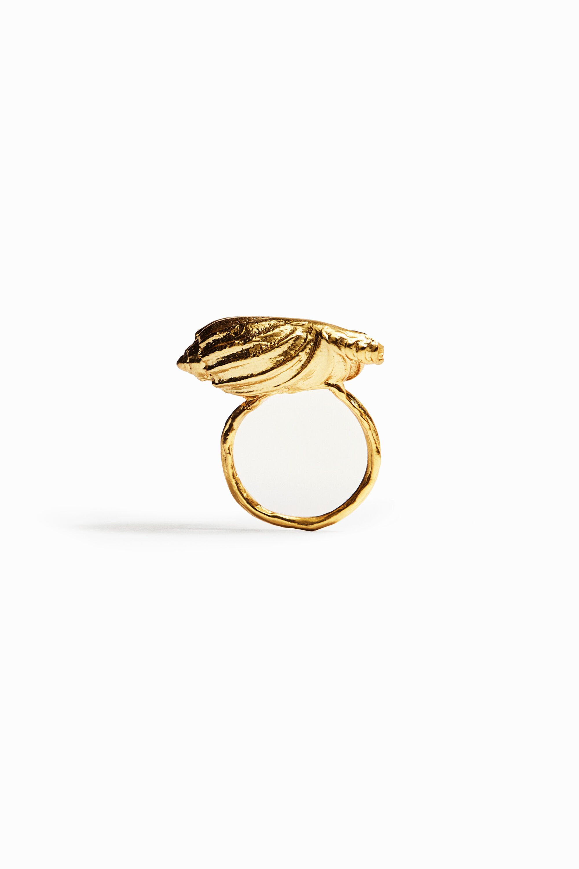 Bague coquillage plaquée or Zalio