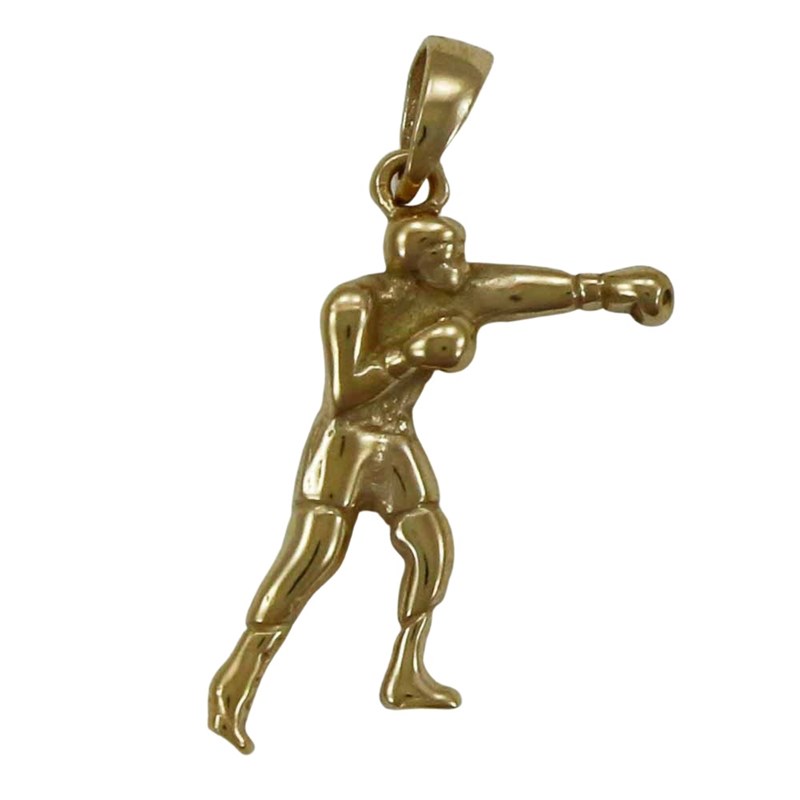 Pendentif boxeur - Plaqué or