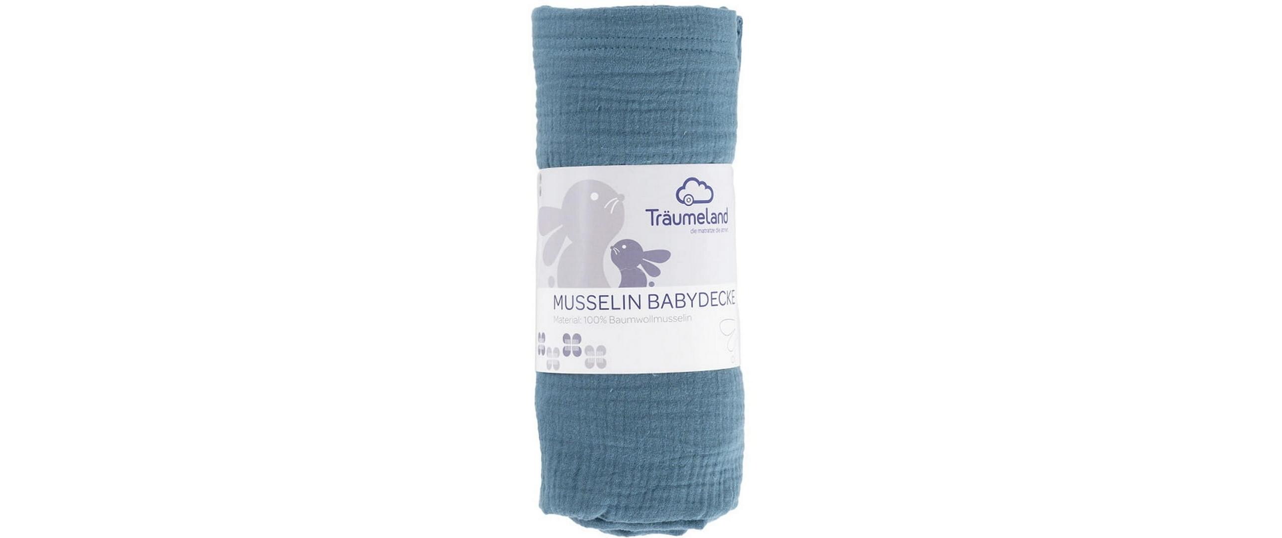 Schlafdecke jeansblau 75 x 100 cmKuschelweiche Babydecke, luftig und leicht