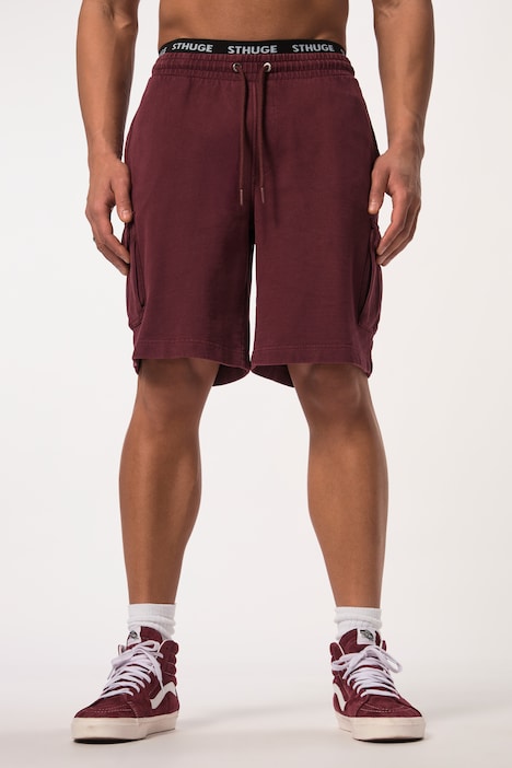 STHUGE Cargo-Bermuda, Elastikbund, Sweat, Relaxed Fit,bis 8 XL