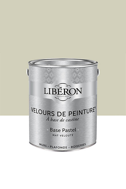 Peinture multisupport murs, plafonds et boiseries Velours de peinture blanc ecru brut Libéron 2,5L