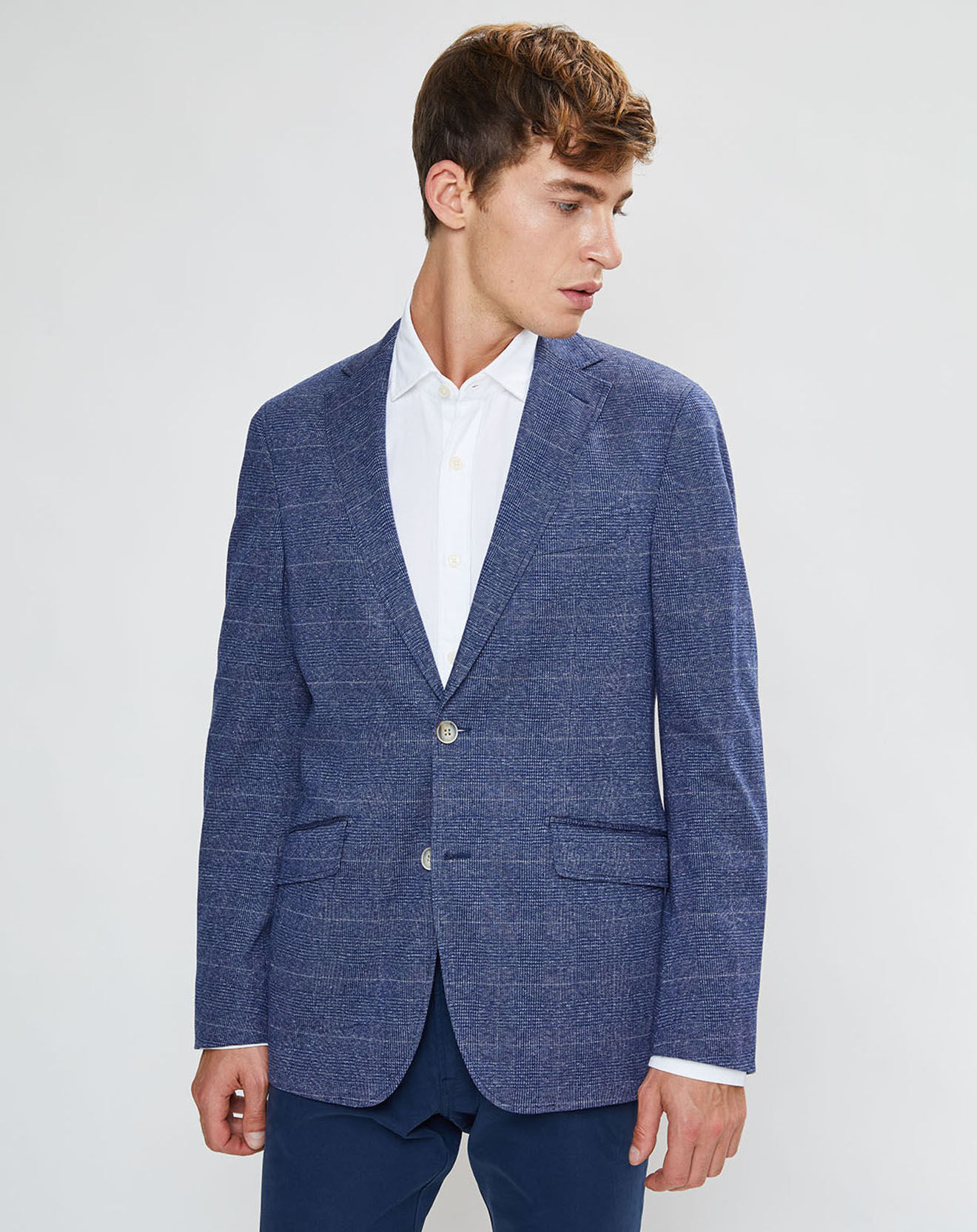 Hackett London Veste Light Prince de Galles bleue