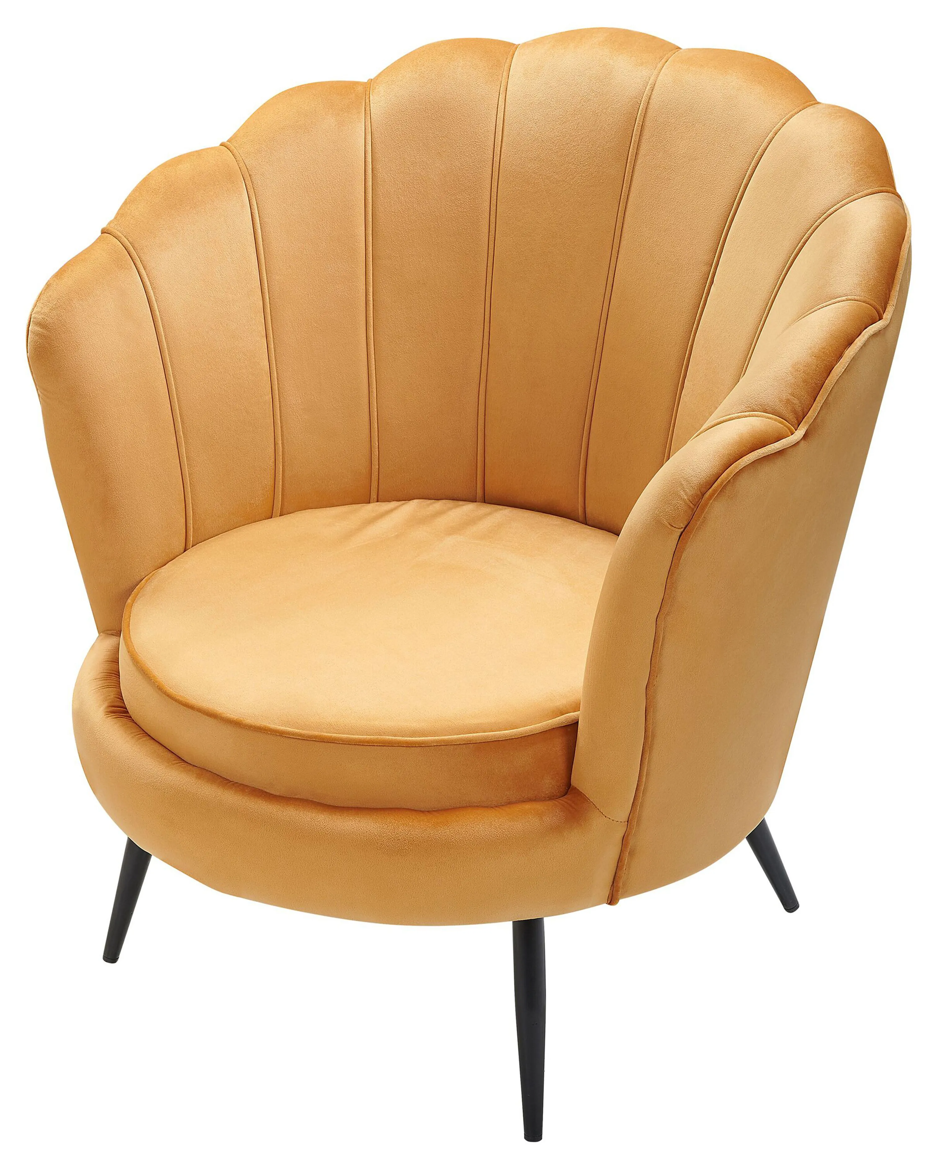 Fauteuil LOVIKKA Fluweel Mosterdgeel