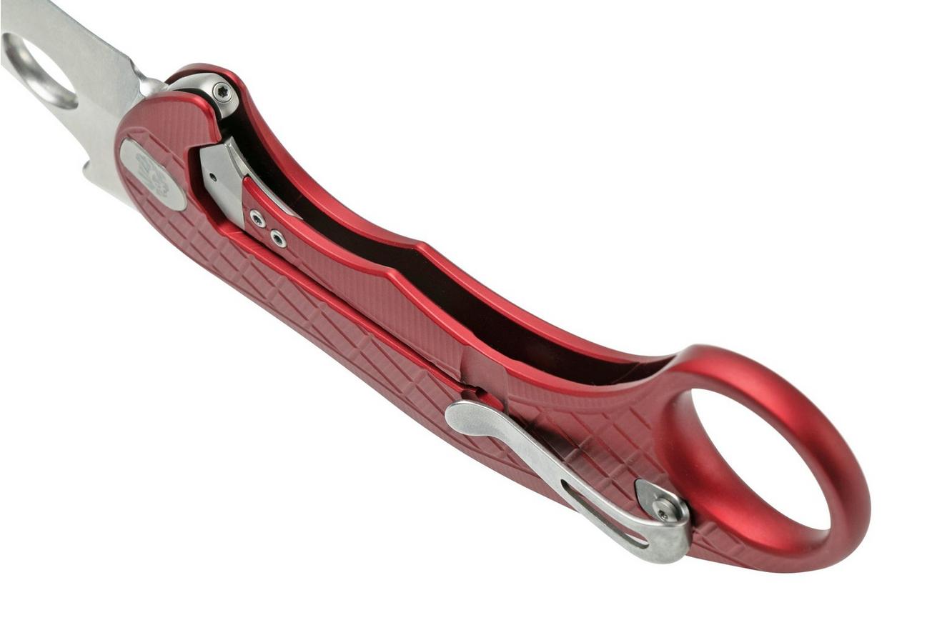 LionSteel L.E.One LE1-A-RS MagnaCut, Satin, Red Aluminium, Karambit zakmes