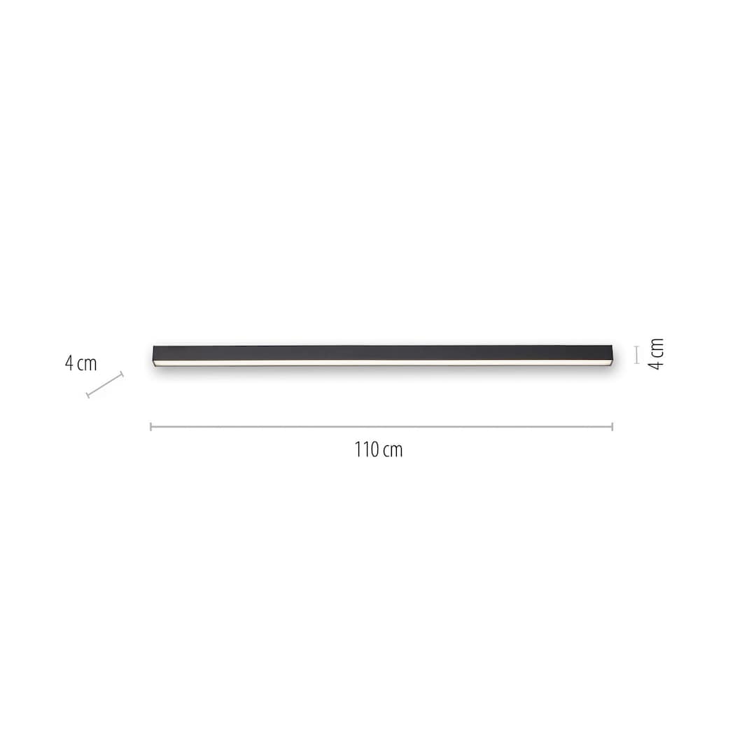 Paul Neuhaus LED Deckenlampe PURE-LINES 110 x 4 cm anthrazit
