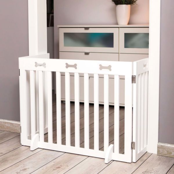 Trixie Barreira de Segurança para Cães 3 Partes Mdf 82-124 cm Branco - 434120