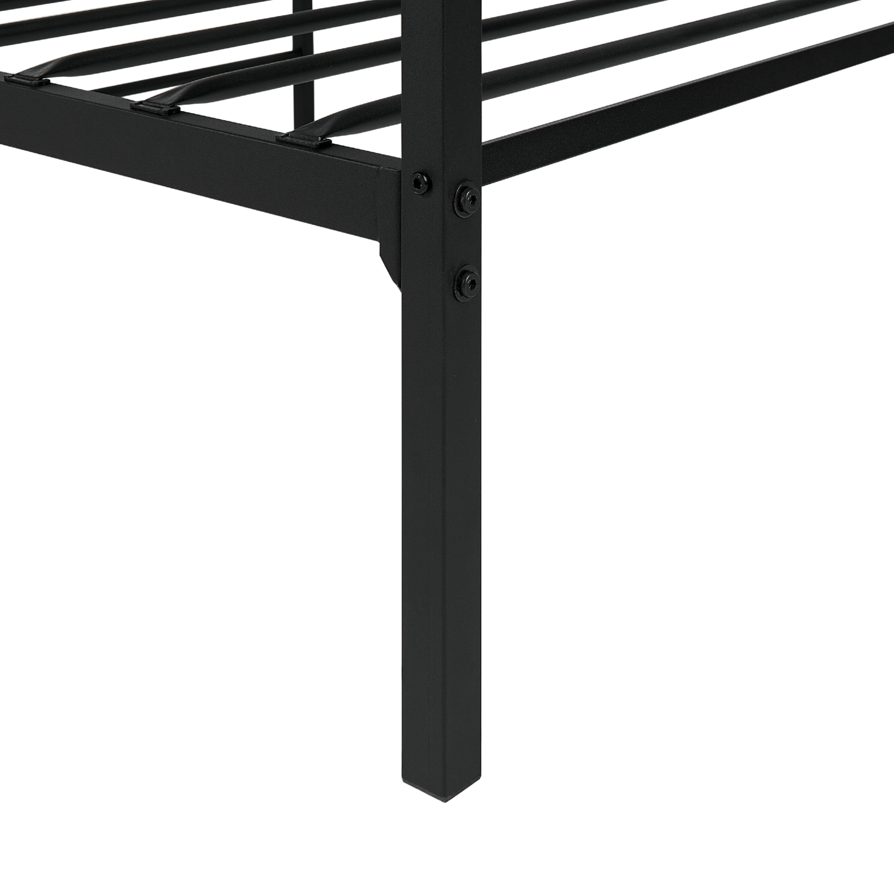 Beliani - BATTUT - Eenpersoonsbed - Zwart - 90 x 200 cm - Metaal