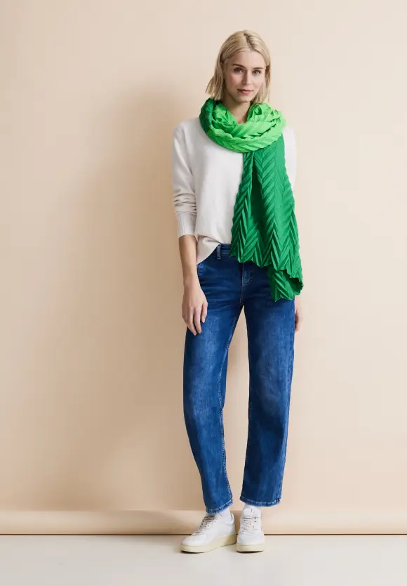 Plissée Schal - light spring green