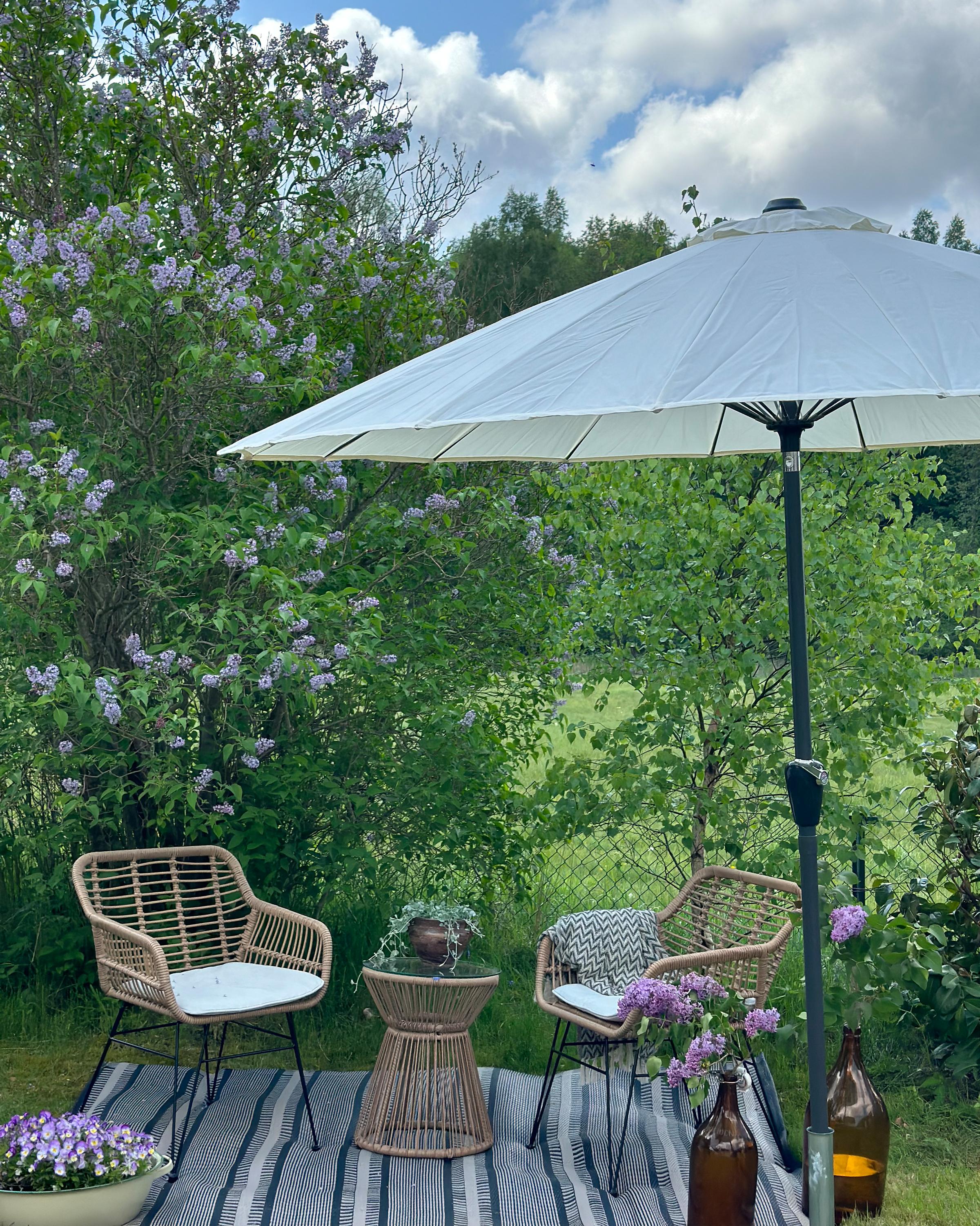 Bistroset met kussens TRESTINA PE rotan Lichtbruin