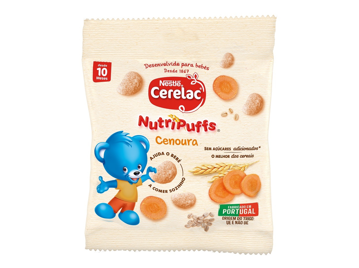 SNACK PARA BEBÉ CERELAC NUTRIPUFFS CENOURA 7G