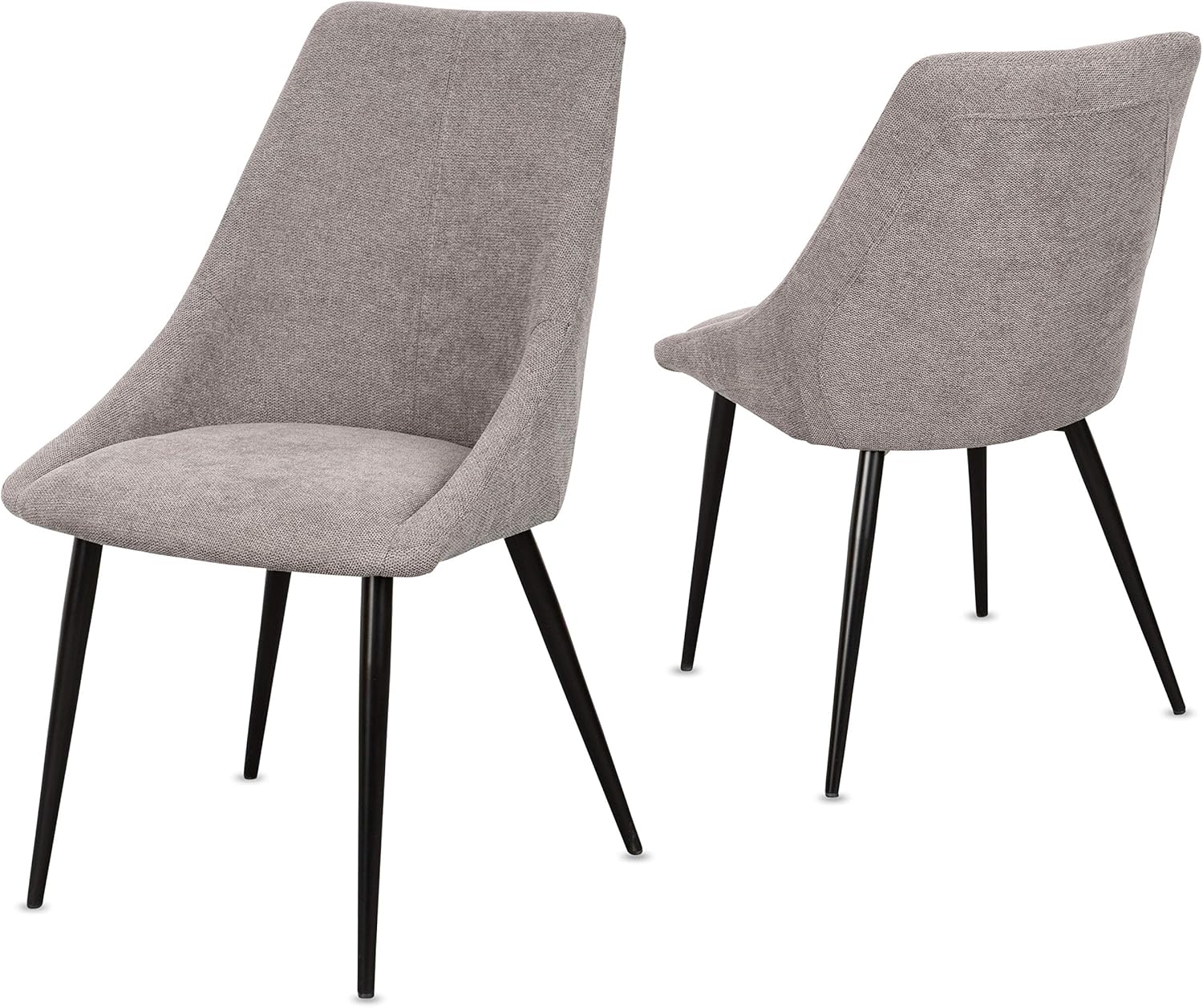 CH80 Esszimmerstuhle 2er Set Polsterstuhl bis 150 kg - Strapazierbarer Stoff Sessel - Polsterstuhl (Wood 108)