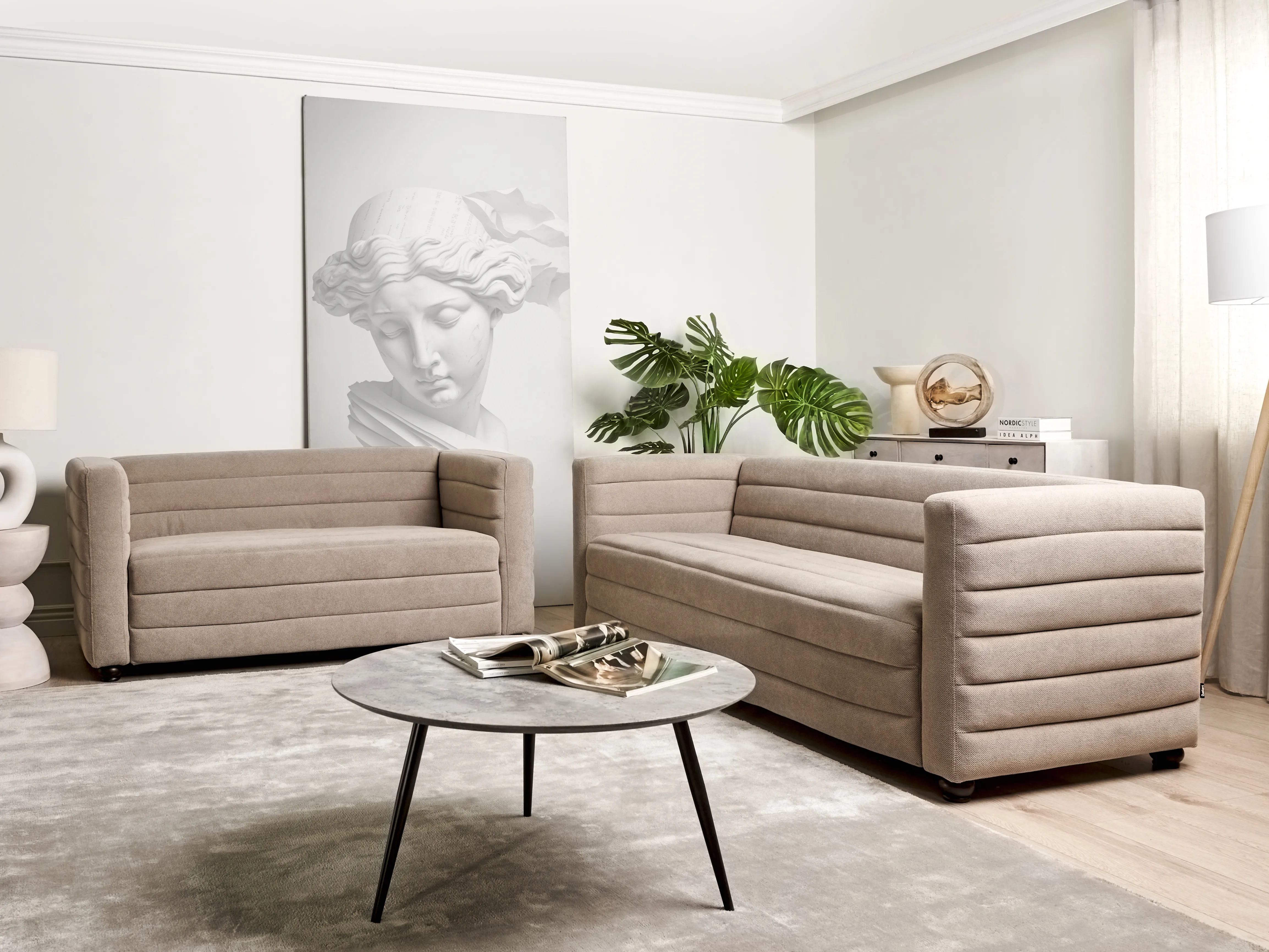 Bank 3-zits HOFN Stof Taupe