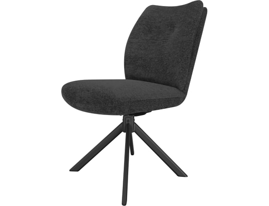 CONCEPT1 - Chaise Lot de 2C. Peter pivotante gris Anthracite