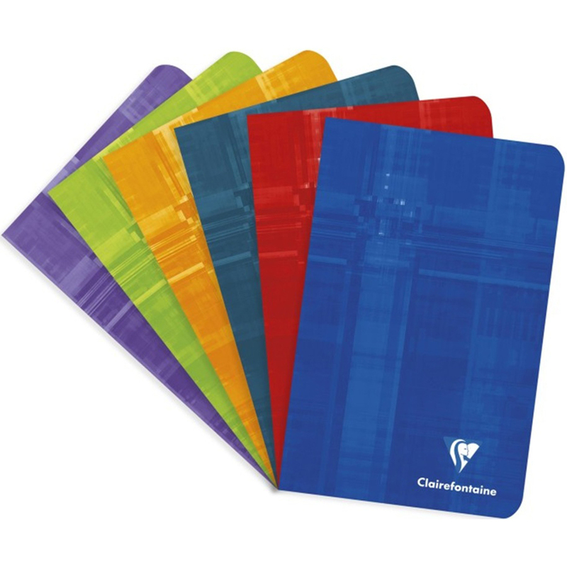 Clairefontaine Notizheft, 110 x 170 mm, kariert 5 mm, assortiert