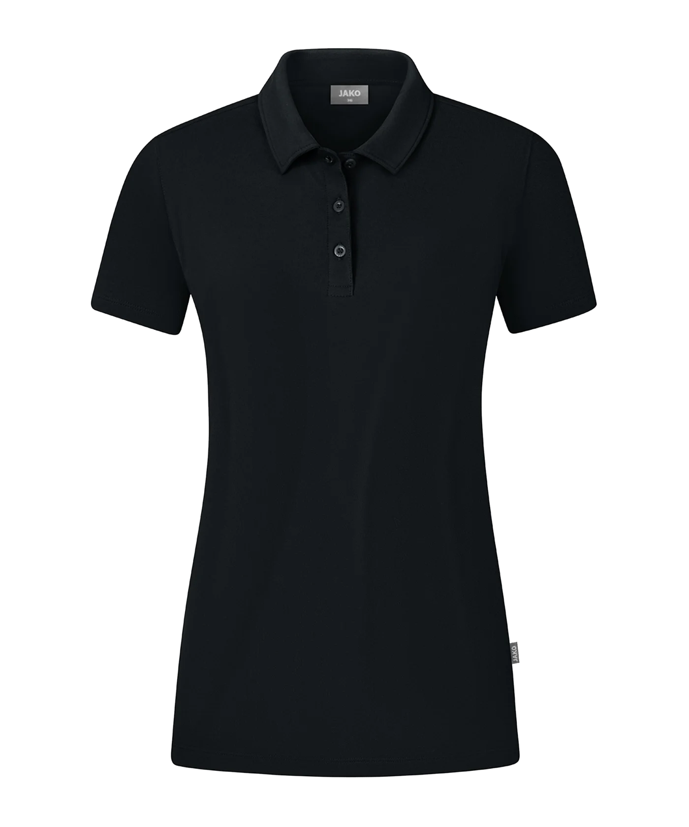 JAKO Organic Stretch Polo Shirt Damen Schwarz F800
