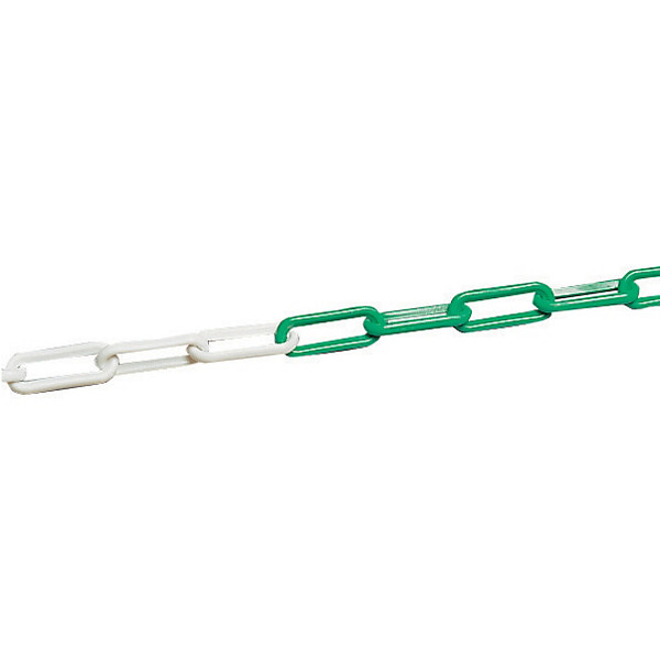 Chaine polyéthylène usage courant diamètre 8 mm x 25 m vert et blanc