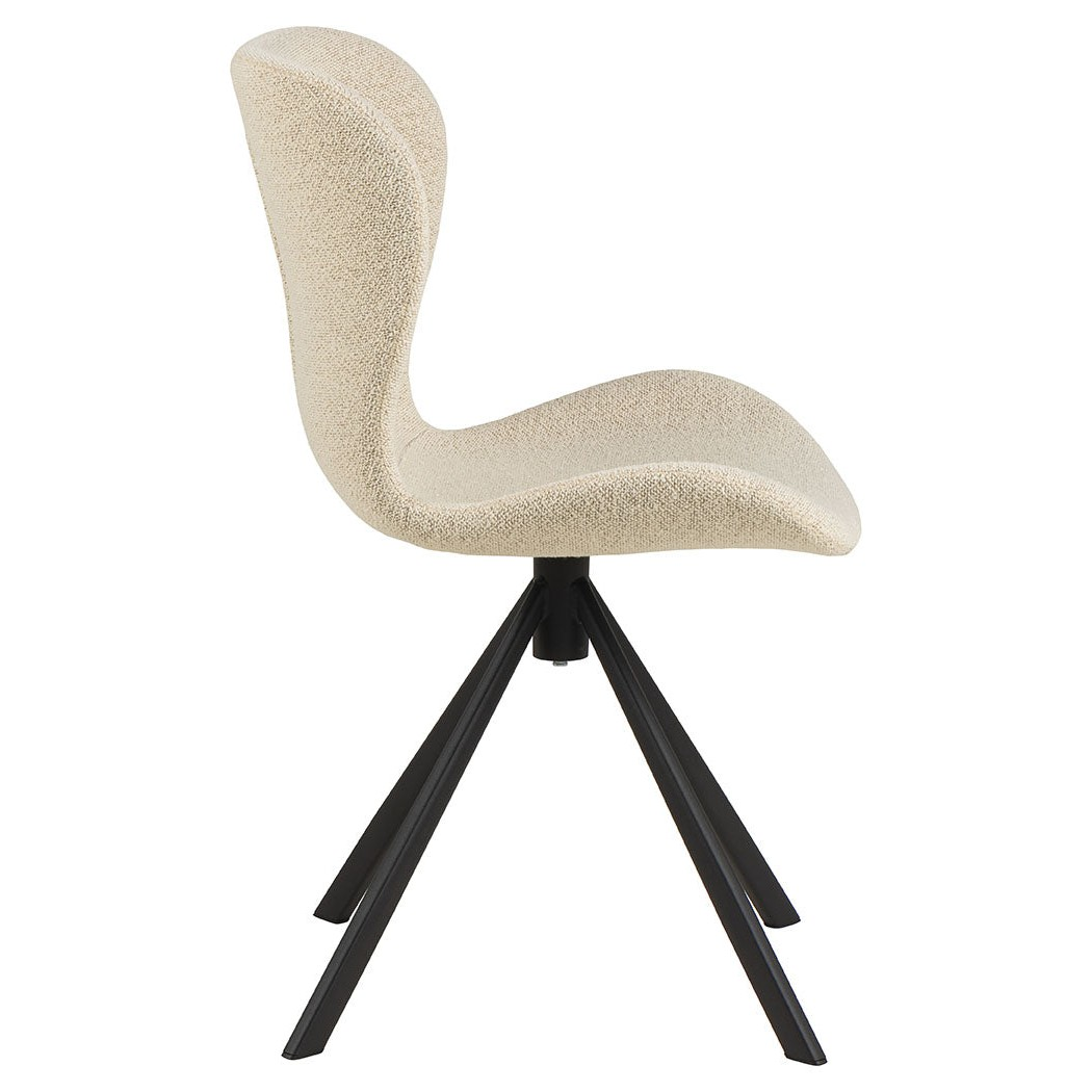 Eetkamerstoel Pescara beige bouclé - set van 2