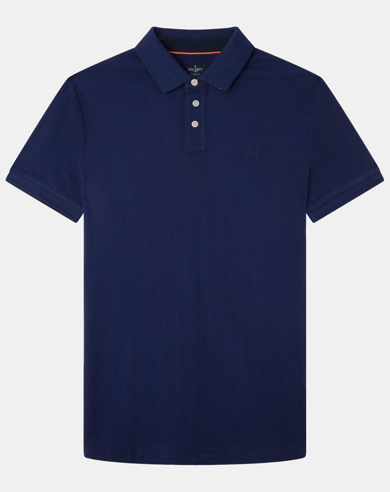 Hackett London Polo Regular Fit uni piqué bleu