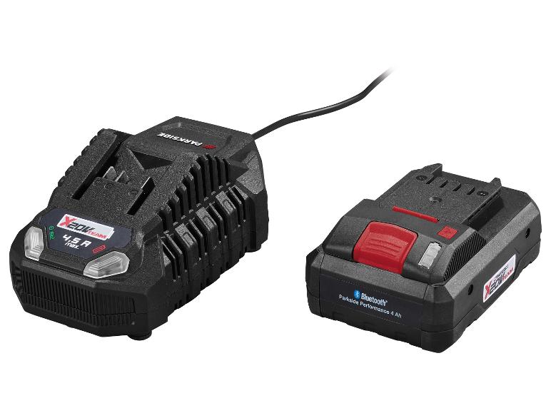 Accu-kruislijnlaser 20 V met 4 Ah accu's en 4,5 A lader