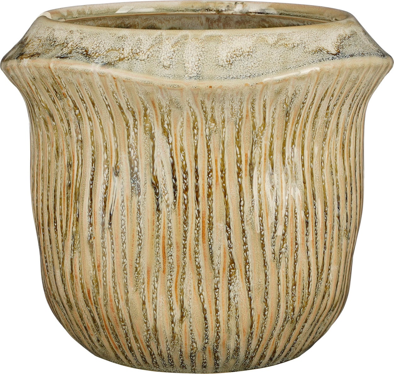 Mica Decorations bloempot Catona beige D 22 H 19 cm