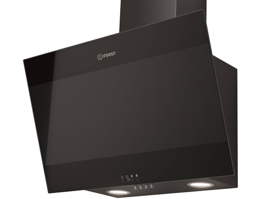 INDESIT - Hotte decorative murale IHVP6.6LMK 3 vitesses, 600m3/h