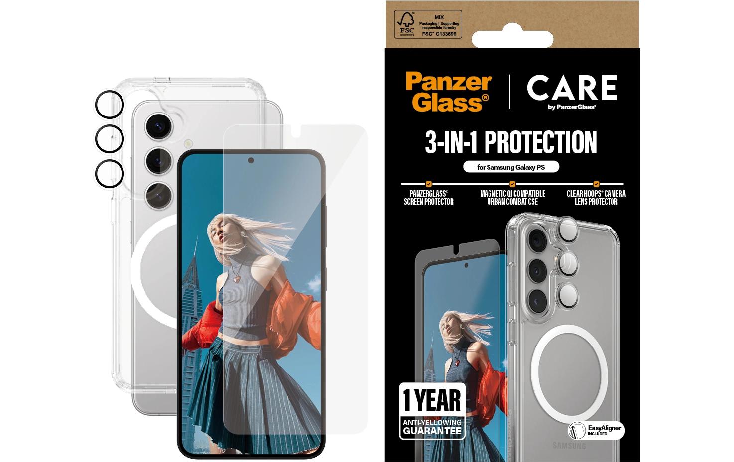 3-in-1 Flagship Set Transparent3-in-1 Set für das Samsung Galaxy S25 Edge