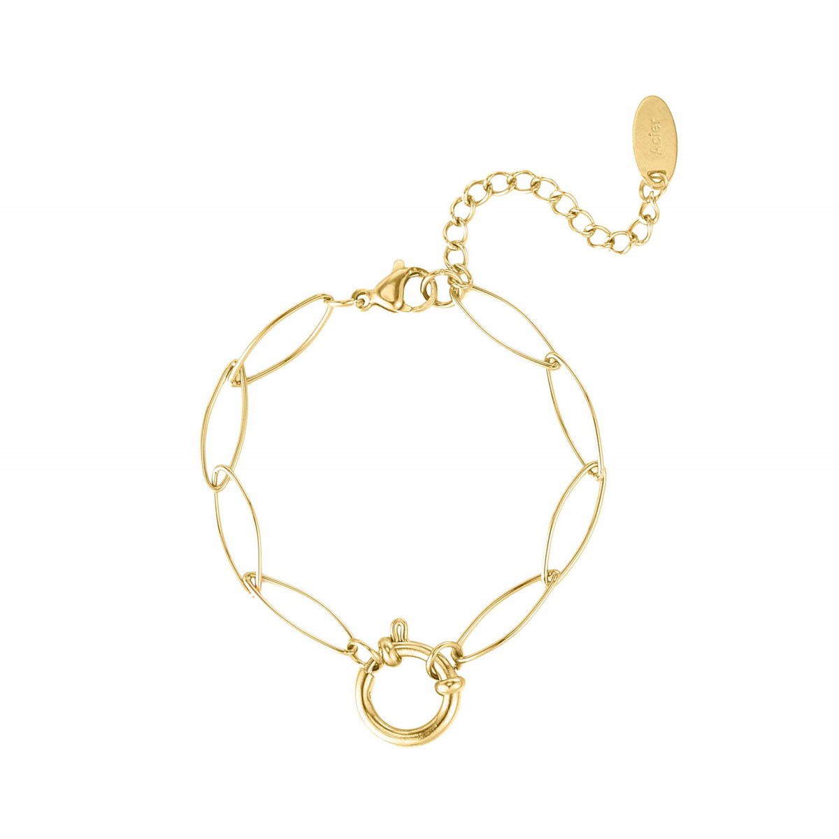 Bracelet Anneau acier Luza Charms