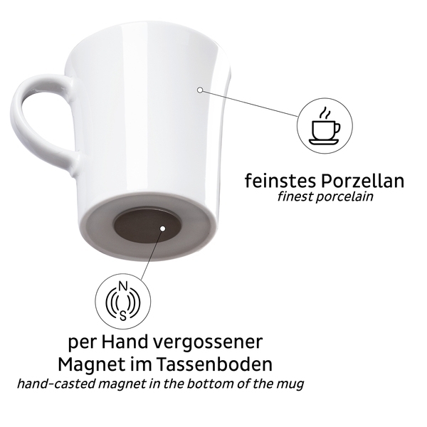 Silwy Magnet-Tassen weiß, 2er Set
