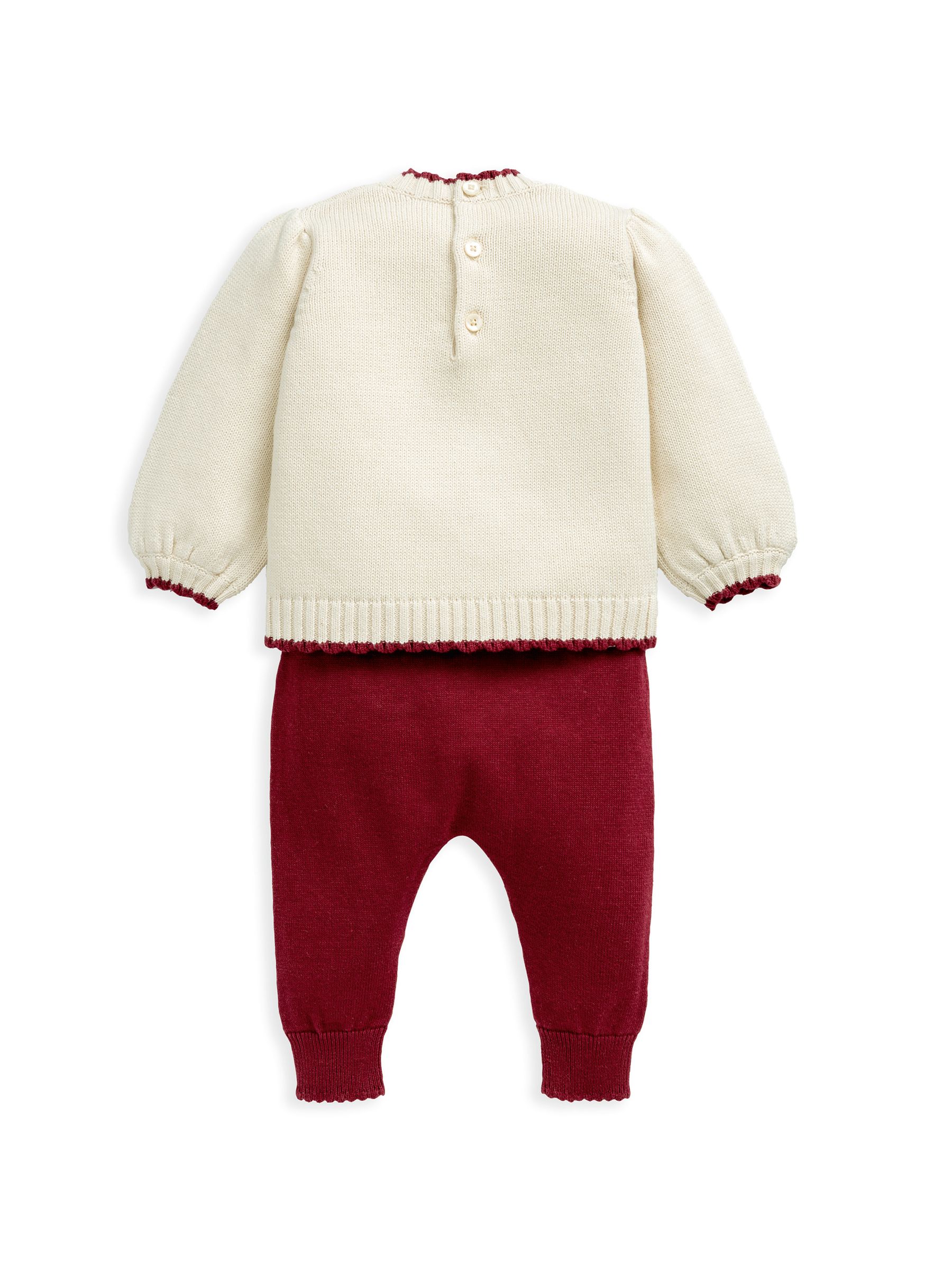 Mamas & Papas kerstset van top en legging met krans