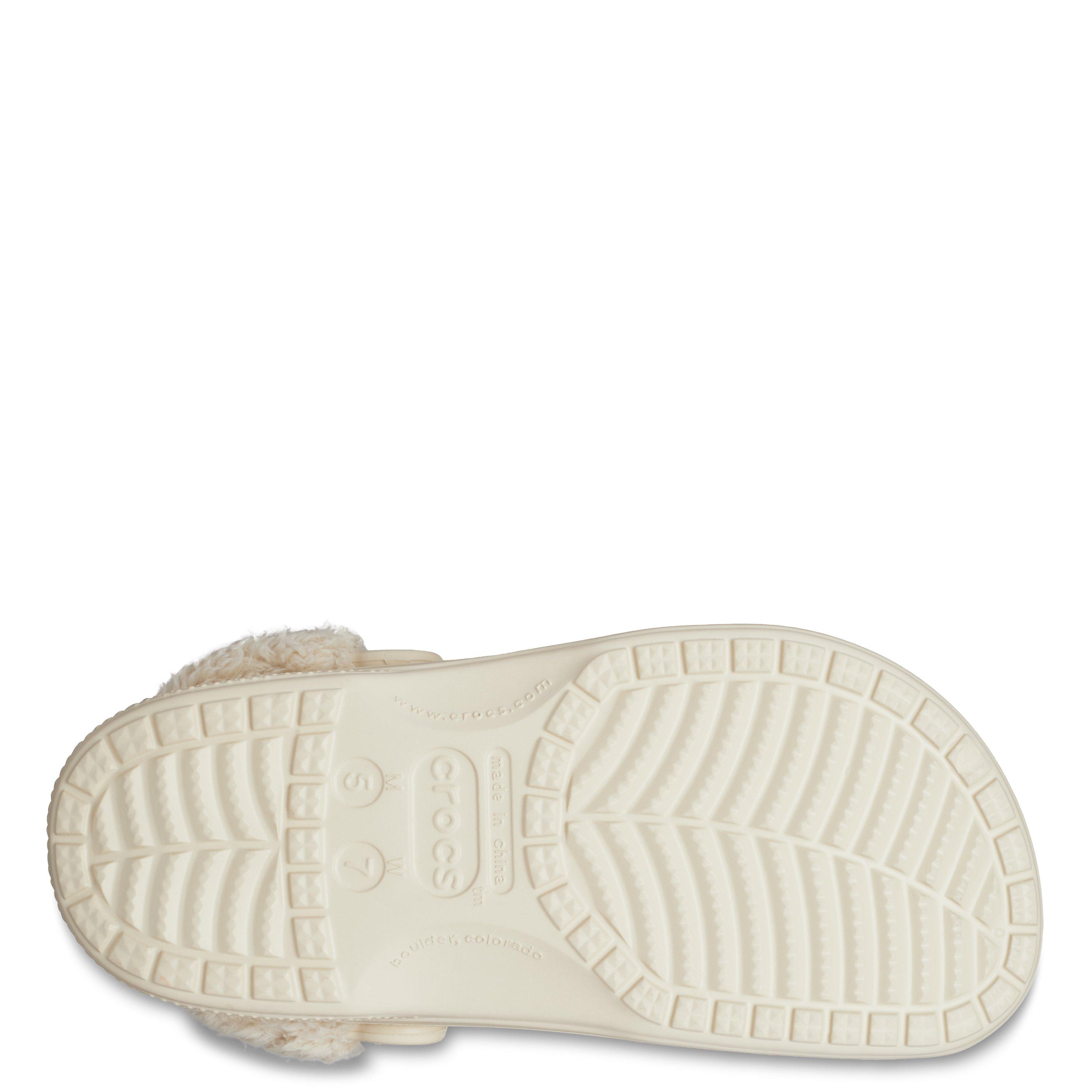 Crocs Baya Lined Fuzz Strap Clogs Womens