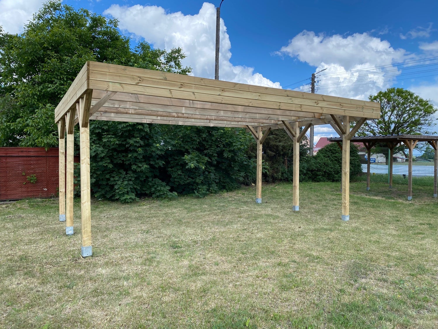 Carport garage dak 6,06x5,03 m - 30,48 m2